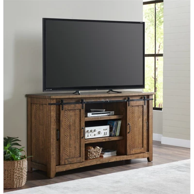 Chesapeake Solid Wood TV Stand Natural Brown Finish - Martin Svensson Home 3 Chesapeake Solid Wood TV Stand Natural Brown Finish - Martin Svensson Home