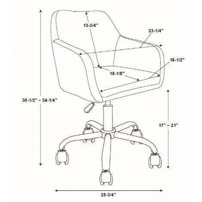 Rylen Office Chair - Linon 11 Rylen Office Chair - Linon - Image 9