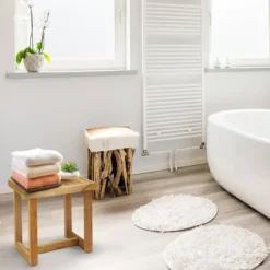 18"H Solid White Oak Mini Bench - Flora Home -Furniture Shop GUEST be6429a7 5d5b 48ed 9c72 0cdf3f011d6d