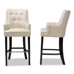 2pc Aldon Upholstered And Wood Bar Stool Set - Baxton Studio 12 2pc Aldon Upholstered And Wood Bar Stool Set - Baxton Studio -Furniture Shop GUEST beb2737b b68f 4a54 b3bc 115760430bff