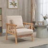 HOMCOM Accent Chair With Softness & Support, Upholstered Arm Chair For Living Room Furniture, Comfy Chair For Bedroom, Living Room Chair, Beige 2 HOMCOM Accent Chair With Softness & Support, Upholstered Arm Chair For Living Room Furniture, Comfy Chair For Bedroom, Living Room Chair, Beige -Furniture Shop GUEST bef06962 707f 4a70 8f0b fc49e67466dd