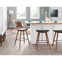 Set Of 2 26" Saddle Counter Height Barstools With Faux Leather - LumiSource 21 Set Of 2 26" Saddle Counter Height Barstools With Faux Leather - LumiSource -Furniture Shop GUEST bf6ab027 e182 45d2 8b11 1a65c7f057b2