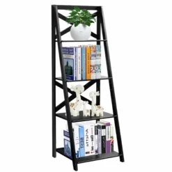 2 Pcs 4-Tier Ladder Shelf Bookshelf Bookcase Storage Display Leaning Home Office -Furniture Shop GUEST bf978140 93cd 40b4 be67 a87b23ffa392