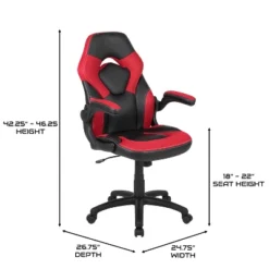 BlackArc Gamma Gaming Desk & Chair Set - Black & Red High Back Gaming Chair With Flip-Up Arms; Desk With Detachable Headphone Hook/Cupholder 21 BlackArc Gamma Gaming Desk & Chair Set - Black & Red High Back Gaming Chair With Flip-Up Arms; Desk With Detachable Headphone Hook/Cupholder -Furniture Shop GUEST bfb78509 62a7 452a 94c7 5b918b22832e