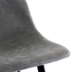 Elama Faux Leather Bar Stool In Gray With Black Legs 15 Elama Faux Leather Bar Stool In Gray With Black Legs -Furniture Shop GUEST bfcda82a c4c3 4d32 9831 138c5eeb767b