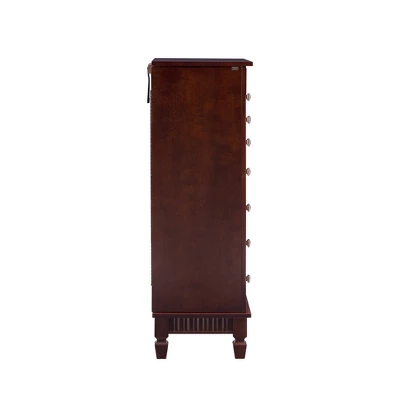 Tierra Contemporary Jewelry Armoire Merlot Brown - Powell Company 6 Tierra Contemporary Jewelry Armoire Merlot Brown - Powell Company - Image 4