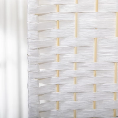 HOMCOM Room Divider, Folding Privacy Screen, 5.6' Room Separator, Wave Fiber Freestanding Partition Wall Divider 7 HOMCOM Room Divider, Folding Privacy Screen, 5.6' Room Separator, Wave Fiber Freestanding Partition Wall Divider - Image 5