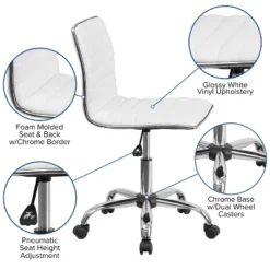 Flash Furniture 48" Wide Black Electric Height Adjustable Standing Desk With Designer Armless White Ribbed Swivel Task Office Chair -Furniture Shop GUEST c1e3b465 8066 4dc1 b701 baa01b5a223e