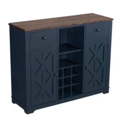 47" Wood Bar Cabinet With Brushed Nickel Knobs Navy - Home Essentials -Furniture Shop GUEST c21607fb 2ef2 45f7 9d3b ebfa5c76a6be