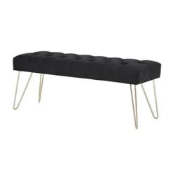 Hewett Velvet Tufted Metal Bench - Inspire Q 21 Hewett Velvet Tufted Metal Bench - Inspire Q -Furniture Shop GUEST c25ff1b5 9462 41a1 a934 81bfd8a0c0d7