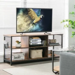 Costway 3-Tier TV Stand For TV's Up To 65'' Entertainment Media Center W/Storage Basket -Furniture Shop GUEST c267717f 7b59 41a0 ade2 c958e63af927