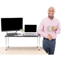 Titan Monitor Stand – 31.25” Height Adjustable Monitor Riser And Desk Shelf– Black – Stand Steady -Furniture Shop GUEST c4af25ed a493 40d5 b9b9 7646cc998dc1