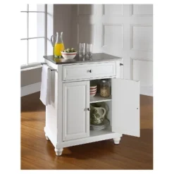Cambridge Stainless Steel Top Portable Kitchen Island - White - Crosley 9 Cambridge Stainless Steel Top Portable Kitchen Island - White - Crosley -Furniture Shop GUEST c4f1fcb7 c4a1 4fae a1fc 86295dcf22cd