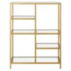 42" Tall Brass Finish Bookcase - Henn&Hart -Furniture Shop GUEST c7b6f0fa 70bd 47fa bb15 4d48c5c4a19f
