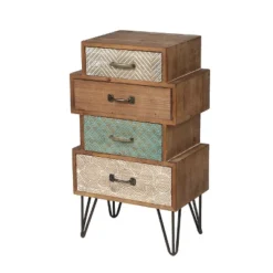 LuxenHome 4-Drawer 33" H X 18.9" W Wood Accent Chest. 21 LuxenHome 4-Drawer 33" H X 18.9" W Wood Accent Chest. -Furniture Shop GUEST c81502a0 e44a 42a2 b712 4c6622effbf1