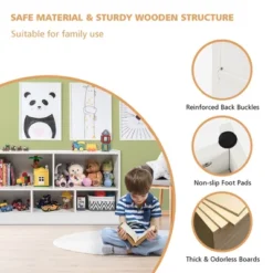 Costway Kids 2-Shelf Bookcase 5-Cube Wood Toy Storage Cabinet Organizer 21 Costway Kids 2-Shelf Bookcase 5-Cube Wood Toy Storage Cabinet Organizer -Furniture Shop GUEST ca926ae0 86c9 4983 a90b d3ba77937c59