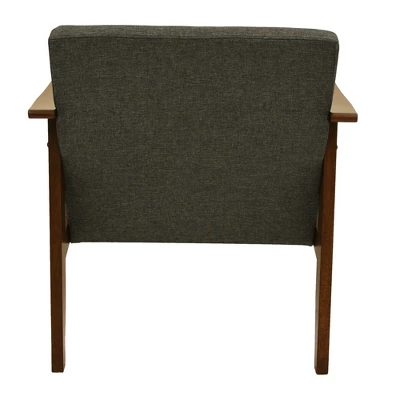 Zenvida Mid Century Modern Accent Armchair Solid Hardwood Upholstered 9 Zenvida Mid Century Modern Accent Armchair Solid Hardwood Upholstered - Image 7