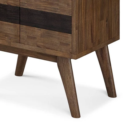 70" Wright Bookcase With Storage Rustic Natural Aged Brown-WyndenHall 7 70" Wright Bookcase With Storage Rustic Natural Aged Brown-WyndenHall - Image 5