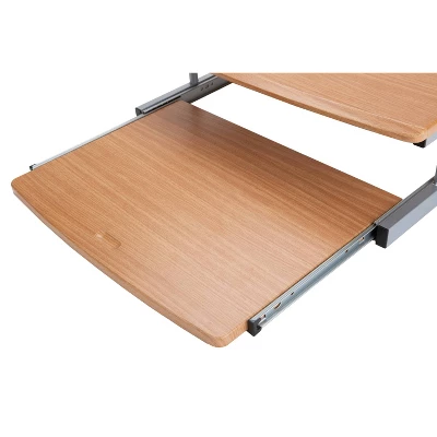 Mind Reader 2 Tier Monitor Stand/Riser With Sliding Drawer For Keyboard Brown 11 Mind Reader 2 Tier Monitor Stand/Riser With Sliding Drawer For Keyboard Brown - Image 9