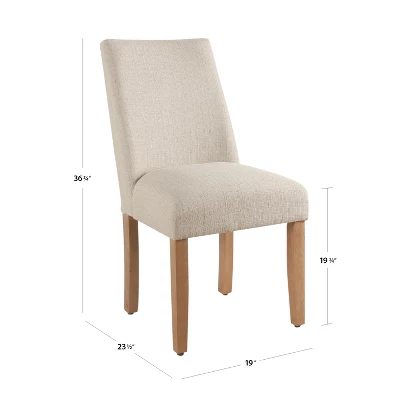 Marin Curved Back Dining Chair Stain Resistant Textured Linen - HomePop 4 Marin Curved Back Dining Chair Stain Resistant Textured Linen - HomePop - Image 2