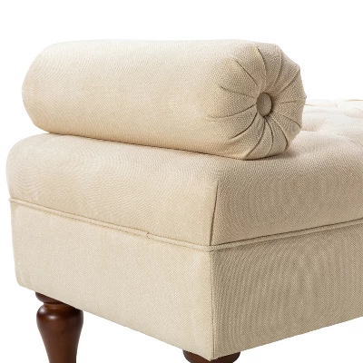 Cecilia Upholstered Bench With Removable Bolster Pillows|ARTFUL LIVING DESIGN 8 Cecilia Upholstered Bench With Removable Bolster Pillows|ARTFUL LIVING DESIGN - Image 6