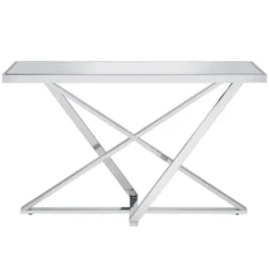 Drubeck Mirrored Rectangle Sofa Table Chrome - HOMES: Inside + Out -Furniture Shop GUEST d0cc6d9c 4c89 4a30 8ff3 51832c72fc5d