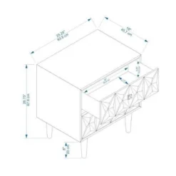 2 Drawer Geo Textured Nightstand - Linon -Furniture Shop GUEST d0ecac67 38a2 473d 9513 8a38e78a50ea