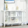 HOMCOM Modern Kitchen Sideboard, Buffet Table With Removable Wine Rack, Glass Door Cabinet And Shelves For Living Room, Kitchen, Entryway, White -Furniture Shop GUEST d169e06e 13d0 444b 9de9 7f7a026b5db9