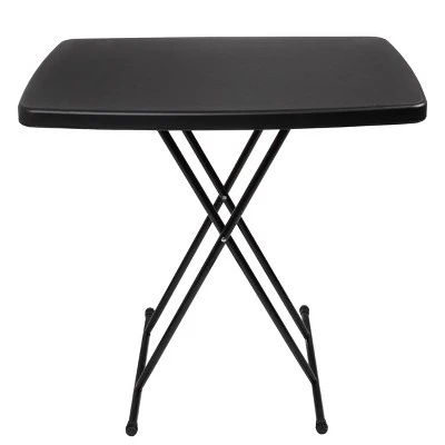 Folding Table Set - Set Of 2 Lightweight Portable Tables - Small Plastic Desk For Camping, Playing Cards, Crafting, And More By Everyday Home (Black) 7 Folding Table Set - Set Of 2 Lightweight Portable Tables - Small Plastic Desk For Camping, Playing Cards, Crafting, And More By Everyday Home (Black) - Image 5