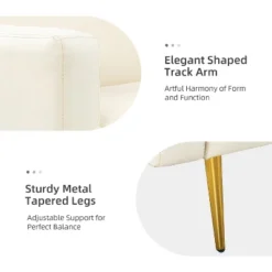 Lanna 76"Wide Vegan Leather Modern Style Convertible Futon Sofa Bed For Living Room Guest Bedroom | ARTFUL LIVING DESIGN -Furniture Shop GUEST d1a66786 d6af 4cdc 8707 0711c8993daf