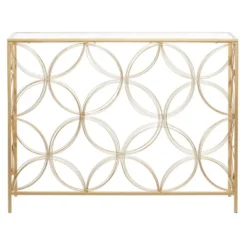 Contemporary Metal Console Table Gold - Olivia & May -Furniture Shop GUEST d1cc06bb 0b21 4dbc aed9 166ba36ff425