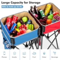 Costway 2 PCS Folding Camping Tables W/ Large Capacity Storage Sink For Picnic -Furniture Shop GUEST d1dbedc1 f032 424f abd9 6b6168aa3b1b