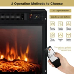 Costway 58'' 2-Tier Fireplace TV Stand W/18'' Electric Fireplace Up To 65'' Grey 17 Costway 58'' 2-Tier Fireplace TV Stand W/18'' Electric Fireplace Up To 65'' Grey -Furniture Shop GUEST d28a63b4 340e 437f a947 0d5210e54d30