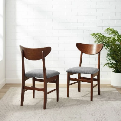Set Of 2 Landon Wood Dining Chairs With Upholstered Seat - Crosley 8 Set Of 2 Landon Wood Dining Chairs With Upholstered Seat - Crosley - Image 6