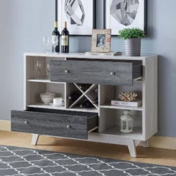 Abrama 2 Drawer Buffet White Oak/Distressed Gray - HOMES: Inside + Out 13 Abrama 2 Drawer Buffet White Oak/Distressed Gray - HOMES: Inside + Out -Furniture Shop GUEST d4a75129 5de8 40be beaa 8eacc04dc58c
