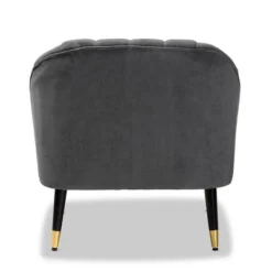Ellard Velvet Fabric Upholstered Two-Tone Wood Accent Chair Gray/Dark Brown - Baxton Studio 17 Ellard Velvet Fabric Upholstered Two-Tone Wood Accent Chair Gray/Dark Brown - Baxton Studio -Furniture Shop GUEST d59a7a5d 69c4 4383 ba3c 48cd50f94492