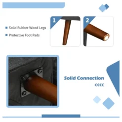 Costway Convertible Futon Sofa Bed Adjustable Couch Sleeper W/ Wood Legs NavyGreyYellow 17 Costway Convertible Futon Sofa Bed Adjustable Couch Sleeper W/ Wood Legs NavyGreyYellow -Furniture Shop GUEST d5bceb4c 52ae 4eb7 aa2d 38c024b12232