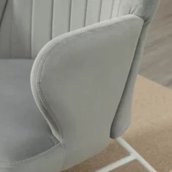 HOMCOM Accent Rocking Chairs, Upholstered Nursery Glider Rocker, Modern Armchair, Wingback Chair For Living Room And Bedroom, Gray -Furniture Shop GUEST d5d7b66d de61 414b 9654 f3dfe042edc8