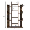 Costway Bookshelf Tree-Shaped Bookcase W/13 Storage Shelf Rustic Industrial Style -Furniture Shop GUEST d74d1b70 f9a6 41bd a883 d47dc7350b59