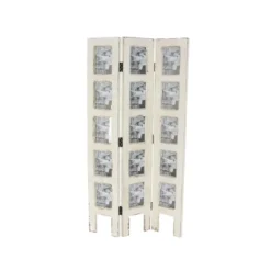 Farmhouse Chinquapin Wood Rectangle Room Divider Screen White - Olivia & May -Furniture Shop GUEST d78e3eef 3018 4346 aa48 619c71ffe184