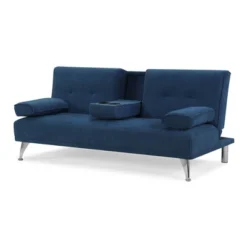 Miley Convertible Futon Sectional Sofa Navy Blue - Serta -Furniture Shop GUEST d7c9ad9e 9854 4b61 b1ee 679255f5d76b
