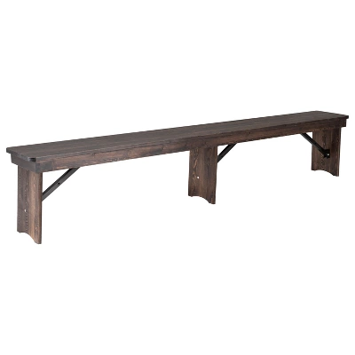 Flash Furniture HERCULES Series 8' X 12'' Solid Pine Folding Farm Bench With 3 Legs 15 Flash Furniture HERCULES Series 8' X 12'' Solid Pine Folding Farm Bench With 3 Legs - Image 13