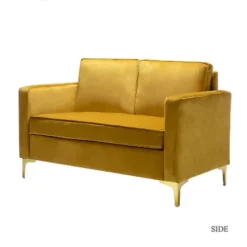 Eldoria Sofa Loveseat With Gold Stainless Leg | Karat Home -Furniture Shop GUEST d81d049b 10ee 4820 bd1b 6a8cd7efc59e