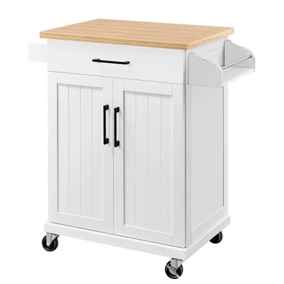 Yaheetech Rolling Kitchen Island Kitchen Cart With Towel Rack & Drawer 11 Yaheetech Rolling Kitchen Island Kitchen Cart With Towel Rack & Drawer - Image 9