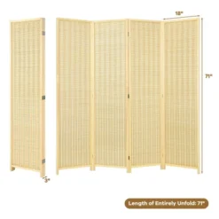 Costway 4 Panel Room Divider Screen Portable Folding 6 Ft Partition Screen -Furniture Shop GUEST d86ed72a de58 422d 8682 7042264f8fbf