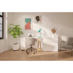 Atypik Desk With 3 Drawer File Cabinet - Nexera 11 Atypik Desk With 3 Drawer File Cabinet - Nexera -Furniture Shop GUEST db08fbfa 7d7f 4913 a7d6 abad75a22bce