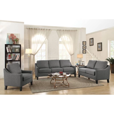 Zapata Sofas Gray - Acme Furniture 3 Zapata Sofas Gray - Acme Furniture