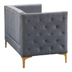 Gasper Tufted Upholstered Loveseat Light Gray - HOMES: Inside + Out -Furniture Shop GUEST dcffd195 2b26 40c2 aeff d886be3120ae