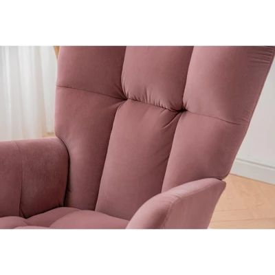 Epping Nursery Rocking Chair,Velvet Upholstered Glider Rocker Rocking Accent Chair,Wingback Rocking Chairs-Maison Boucle 11 Epping Nursery Rocking Chair,Velvet Upholstered Glider Rocker Rocking Accent Chair,Wingback Rocking Chairs-Maison Boucle - Image 9