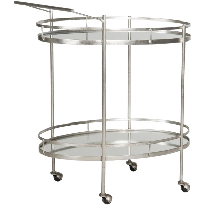 Dante Bar Cart - Silver/Mirror - Safavieh 4 Dante Bar Cart - Silver/Mirror - Safavieh - Image 2